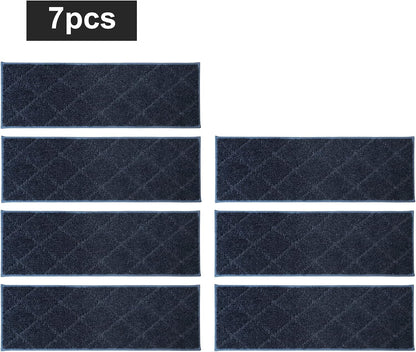 COSY HOMEER Edging Stair Treads Non-Slip Carpet Mat 28inX9in Indoor Stair Runners for Wooden Steps, Edging Stair Rugs for Kids and Dogs, 100% Polyester TPE Backing(4pc, Beige)
