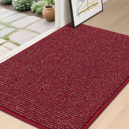 BEQHAUSE Dirt Trapper Door Mat 20" x 32", Non-Slip Washable Doormats Entrance Mat, Dirt Resistant and Absorbent Welcome Mat, Low Profile Floor Mats for Front Back Door and Entryway, Beige