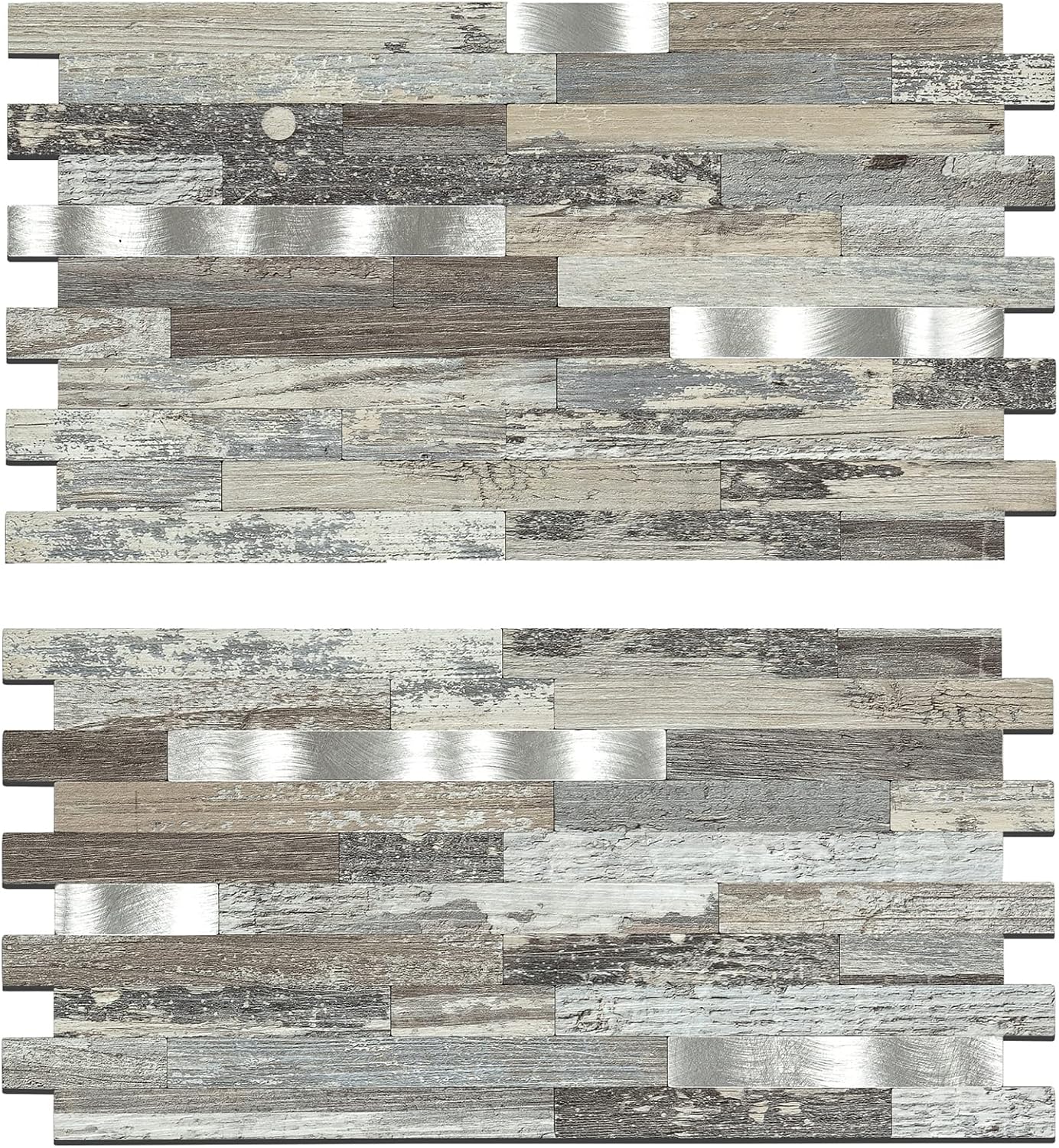 Midcard 20 Sheet Peel and Stick Backsplash, White Marble PVC Wall Tile for Kitchen Backsplash