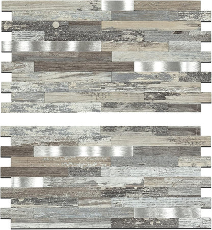 Midcard 20 Sheet Peel and Stick Backsplash, White Marble PVC Wall Tile for Kitchen Backsplash