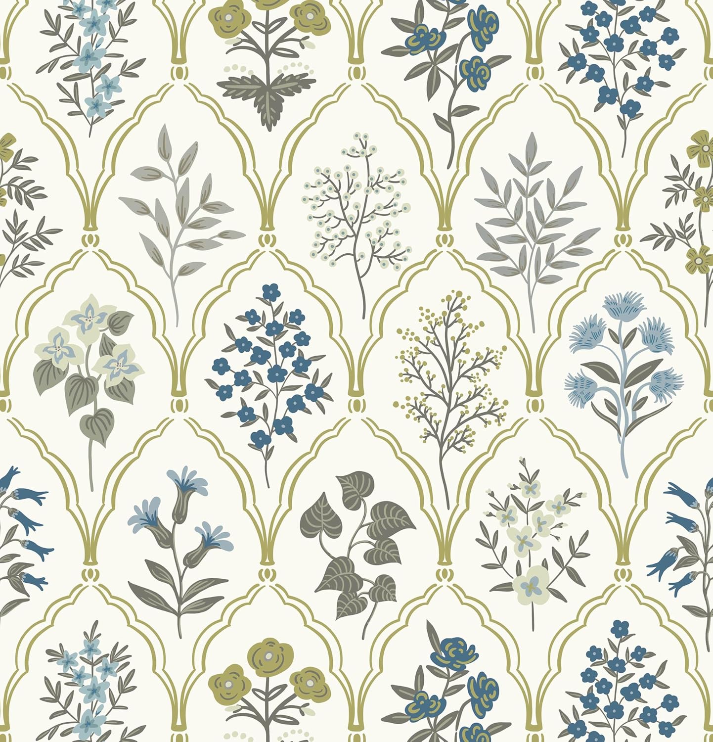 Dimoon 17.3''x78.7'' Vintage Peel and Stick Wallpaper Boho Beige Neutral Contact Paper White Floral Bird Wallpaper Removable Botanical Renter Friendly Modern Wall Paper Bedroom Bathroom Vinyl Roll