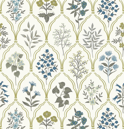 Dimoon 17.3''x78.7'' Vintage Peel and Stick Wallpaper Boho Beige Neutral Contact Paper White Floral Bird Wallpaper Removable Botanical Renter Friendly Modern Wall Paper Bedroom Bathroom Vinyl Roll