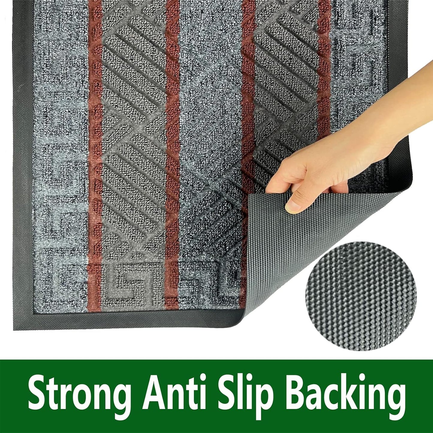 DM23 Heavy Duty Front Door Mats Non Slip Rubber Backing Entrance Mat Shoes Scraper Welcome Mat