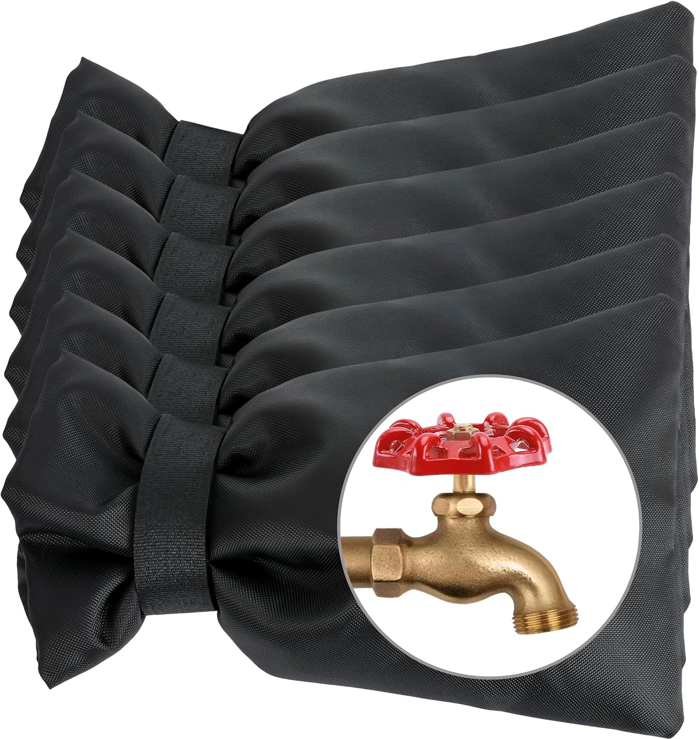Outdoor Faucet Covers for Winter,2 Pack Faucet Cover Freeze Protection,Insulated Anti-Freeze Waterproof Material,Reusable Faucet Cover Socks for Various Faucet Spigot,Pipe,Garden Hose Bib