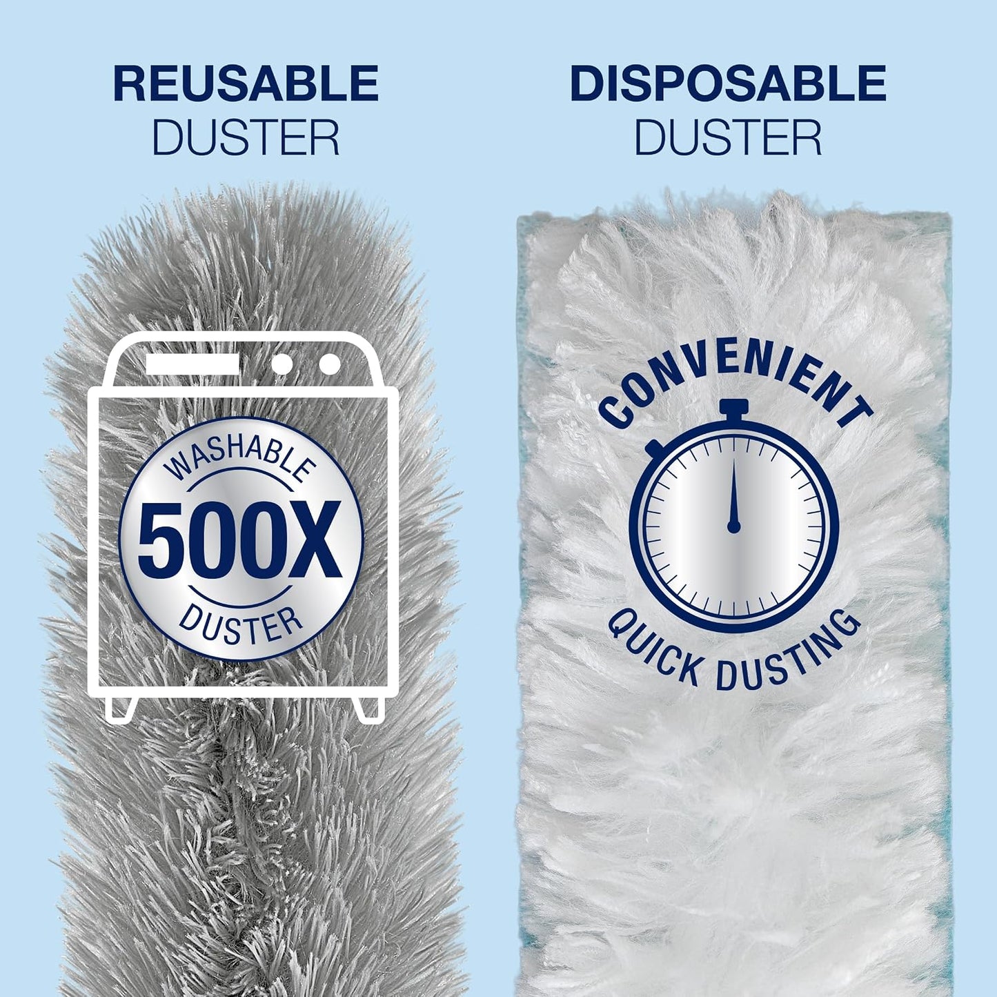 Bona High Performance Dusting System - 1 Extendable Handle, 3 Disposable Dusters, 1 Reusable Duster, & 1 Storage Bag - Extendable Dusting Kit