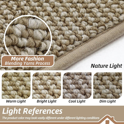 BEQHAUSE Dirt Trapper Door Mat 20" x 32", Non-Slip Washable Doormats Entrance Mat, Dirt Resistant and Absorbent Welcome Mat, Low Profile Floor Mats for Front Back Door and Entryway, Beige