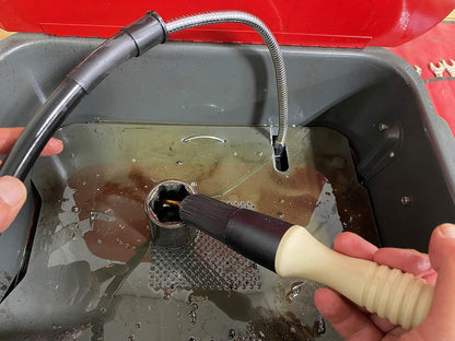 Parts Brush™ Oriflo with Hose (#OR101H) – Flow-Thru Parts Washer Brush with 28” Hose Connects to Washer Nozzle