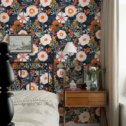Dimoon 17.3''x78.7'' Peel and Stick Wallpaper Floral Cute Contact Paper Vintage Village Country Cottage Wallpaper Farmhouse Yellow Beige Renter Friendly Geometry Waterproof Embossed Kitchen Bedroom