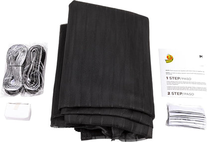 Duck Brand Hands-Free Magnetic Screen Door for Standard Width Door - Mesh Patio Door and Bug Screen with Magnets - 39 x 86 Inches, Black