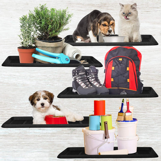 SafetyCare Rubber Shoe & Boot Tray - Multi-Purpose - 32 x 16 Inches - 2 Mats