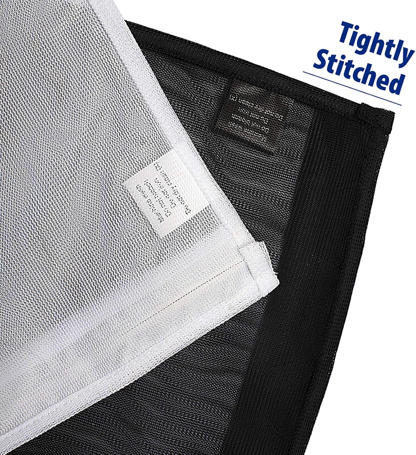 TENRAI 5 Pack (2 Large & 3 Medium) Delicates Laundry Bags, Bra Fine Mesh Wash Bag, Zippered, Protect Best Clothes in The Washer (5 Black, Set of 5)