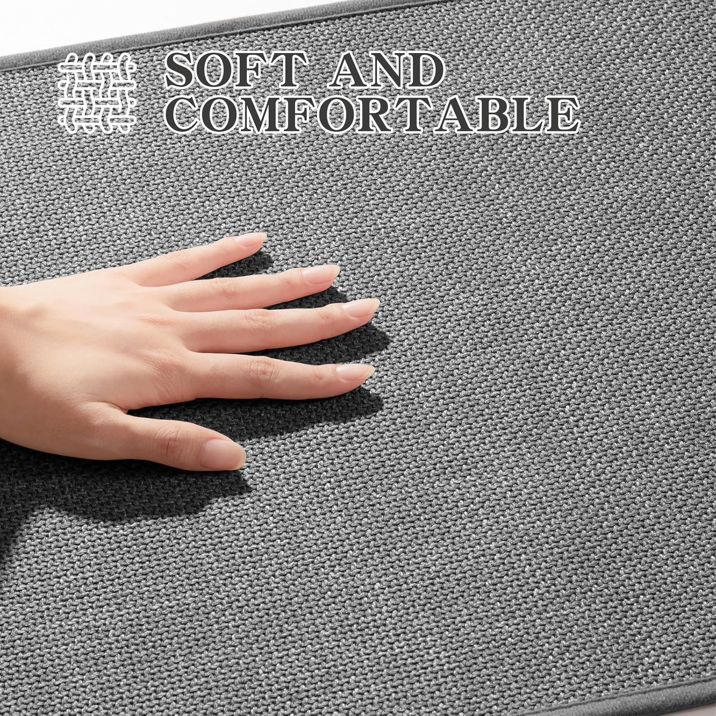 chakme Bathroom Rugs Mat 24x17, Ultra Thin Non Slip Bath Mat Small Quick Dry Absorbent Bath Mat for Bathroom Floor, (Dark Beige, 24"x17")