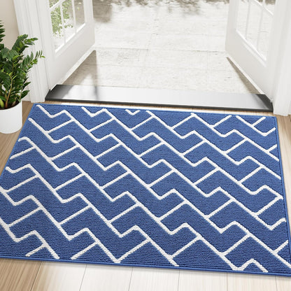 OLANLY Front Door Mat, Non-Slip Rubber Backing, Dirt Resistant and Absorbent, Washable, Easy to Clean Low-Profile Indoor Doormat for Back Door, Entryway, Inside Entrance, 32x20, Grey