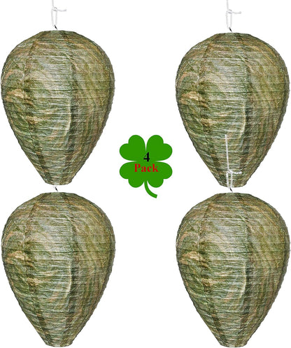 Outward Creations Wasp Nest Decoy - 3 Pack - Hanging Wasp Repellent and Deterrent- Safe Fake Trap