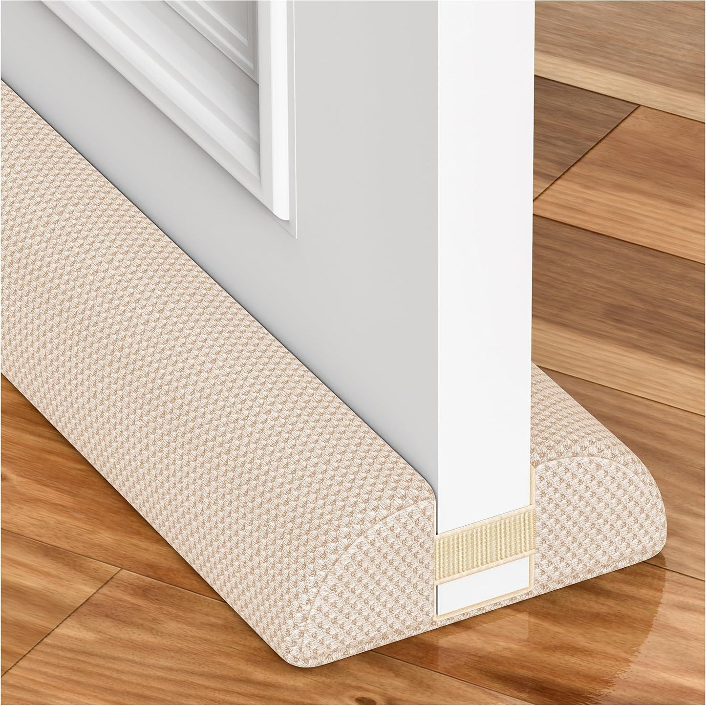 HADOR 30 Inches Door Draft Stopper - 24"-30" Adjustable, Seals 0.5"-1.7" Gaps | Blocks Drafts/Noise/Pet Hair | No Permanent Adhesive, Machine Washable, Grey