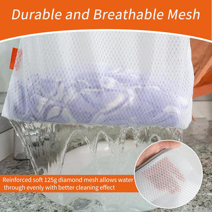 Polecasa Diamond Mesh Laundry Bags 3 Pack (16x20”, Large) | Durable Zipper, For Delicates, Lingerie, Bras, Underwear, Protect Garments in Washing Machine