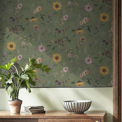 Dimoon 17.3" X 78.7" Peel and Stick Wallpaper Floral Contact Paper Boho Beige White Renter Friendly Natural Wall Paper Waterproof Removable Self Adhesive Wallpaper for Bedroom Livingroom Vinyl Roll