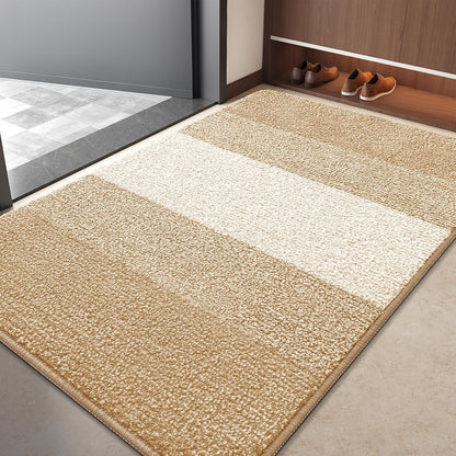 Kitinjoy Indoor Outdoor Door Mat, 32x20 Non-Slip Absorbent Dirt Trapper, Low-Profile Washable Inside Entrance Front Floor Mat, Sturdy Soft Entry Doormats for Entryway, Grey