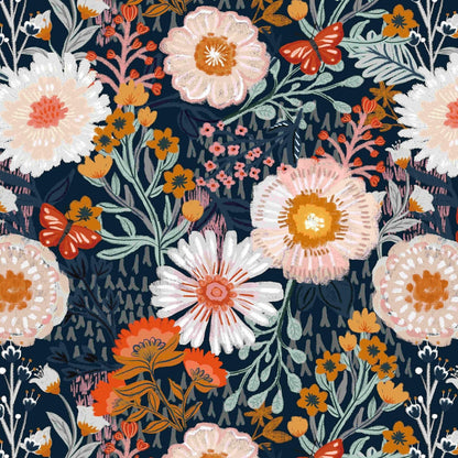 Dimoon 17.3''x78.7'' Peel and Stick Wallpaper Floral Cute Contact Paper Vintage Village Country Cottage Wallpaper Farmhouse Yellow Beige Renter Friendly Geometry Waterproof Embossed Kitchen Bedroom
