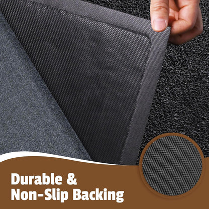 Front Door Mat Indoor Outdoor, 48" x 36" Non Slip Welcome Doormat for Entryway, Heavy Duty Low Profile Entrance Rug for High Traffic Areas, Patio, Outside Entry, Yard, Porch Waterproof