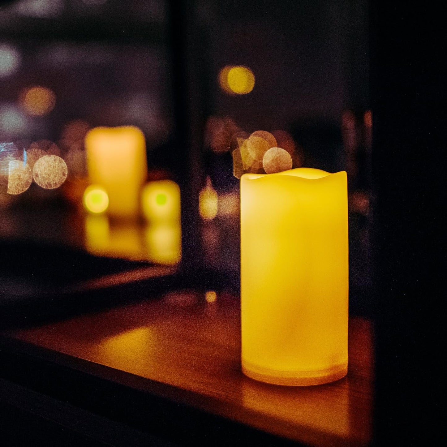 CANDLE CHOICE Waterproof Outdoor Battery Operated Flameless Candles with Remote Timer Plastic Flickering Fake Electric LED Pillars for Lantern Garden Wedding Christmas Decorations 3x4 Inches 3 PCS
