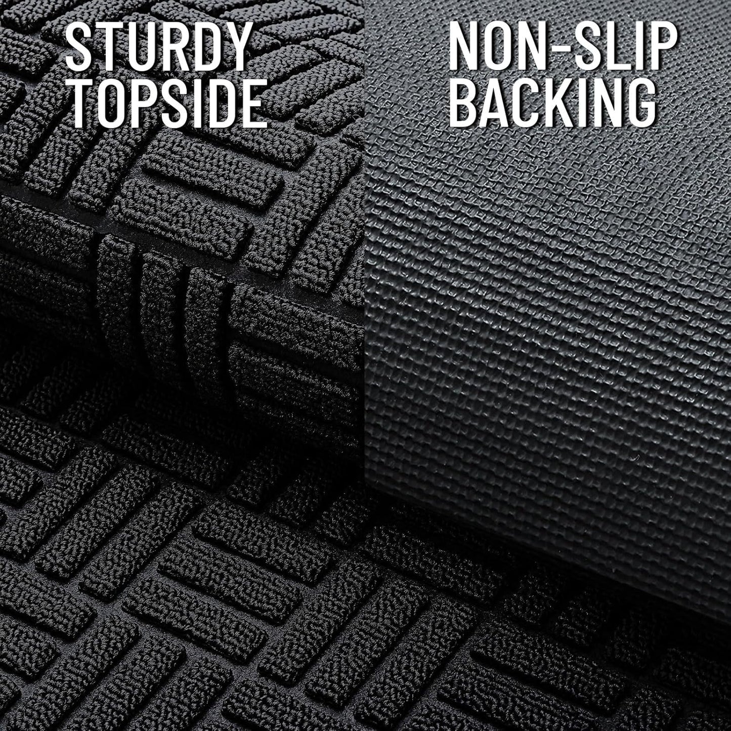 OLANLY Front Door Mat Outside Entrance 29.5x17, Absorbent, Heavy Duty Sturdy Natural Rubber Doormat Indoor Outdoor, Stain and Fade Resistant, Non-Slip Backing Low Profile Floor Mat for Entryway, Grey