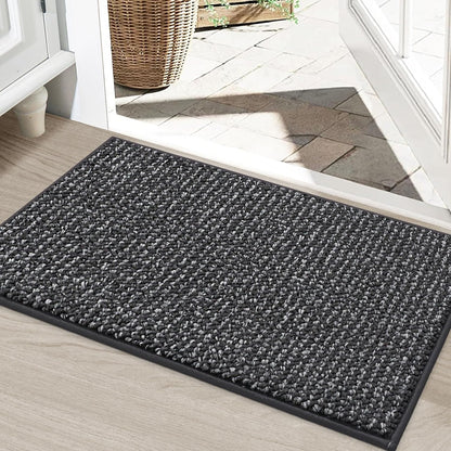 BEQHAUSE Dirt Trapper Door Mat 20" x 32", Non-Slip Washable Doormats Entrance Mat, Dirt Resistant and Absorbent Welcome Mat, Low Profile Floor Mats for Front Back Door and Entryway, Beige