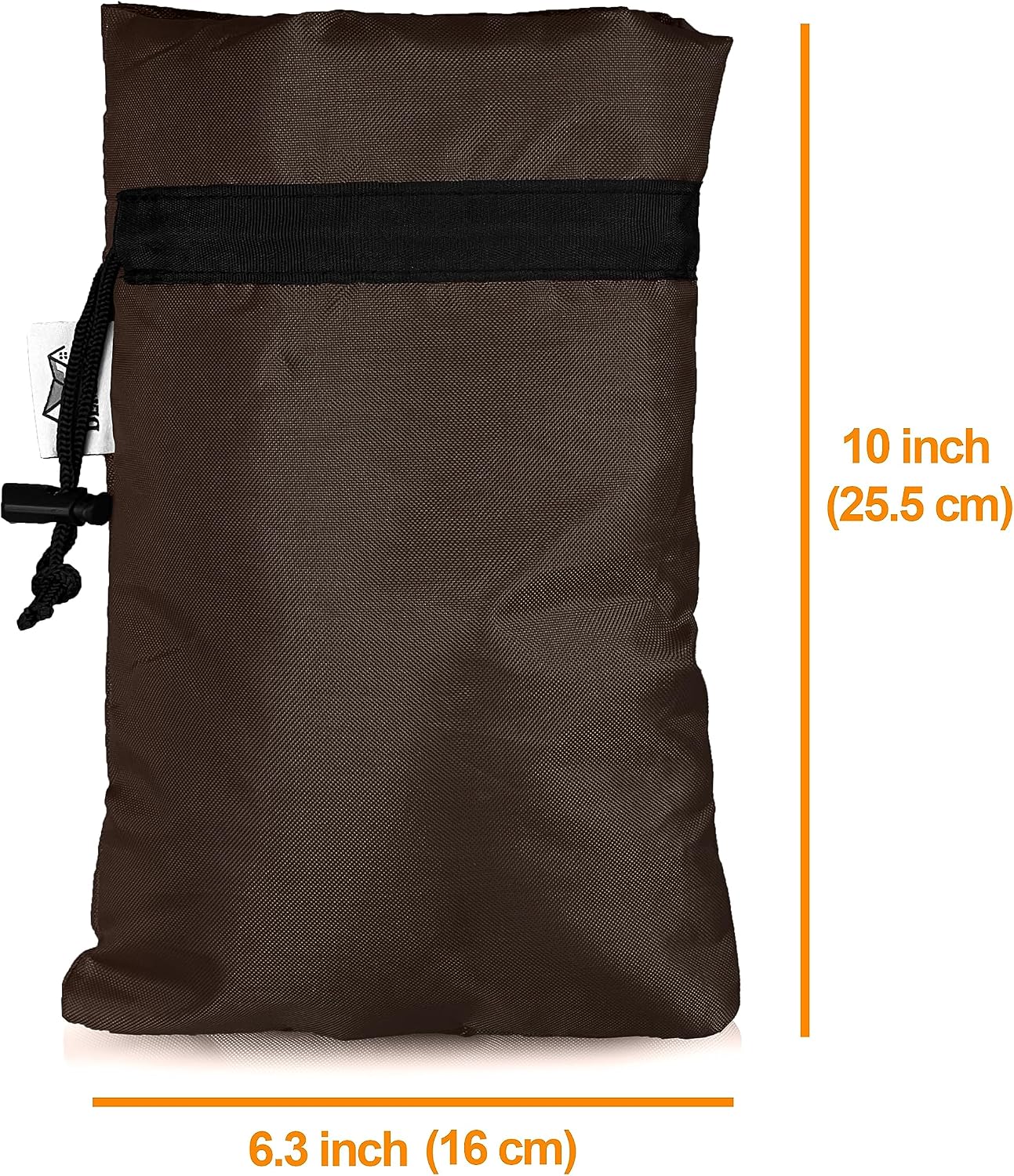 Enlarge Outdoor Faucet Cover for Winter Freeze Protection, 3M Thinsulate, 10”H x 6.3”W Hose Bib Covers for Wall Taps Outside, Waterproof & Frost Free Insulated Spigot Cover, 2 Pcs Faucet Socks - Black