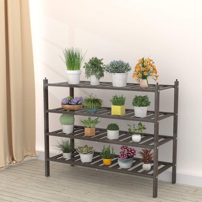 Dranixly Shoe Rack, 2-Tier Bamboo Stackable Shelf Storage Organizer, Stand for Closet, Entryway, Hallway, Bathroom and Living Room（Natural）