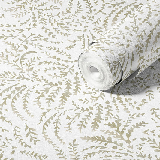 Peel and Stick Wallpaper Boho Wall Paper Peel and Stick Modern Watercolor Beige Wallpaper for Bathroom 17.3"x118"