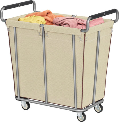 Gewudraw Large laundry hamper with Wheels, 3 Bag Big Rolling Laundry Hamper Sorter Cart, Extra Large Laundry Clothes Hamper, Heavy Duty Laundry Basket Organizer for Laundry Room,Bathroom,Black