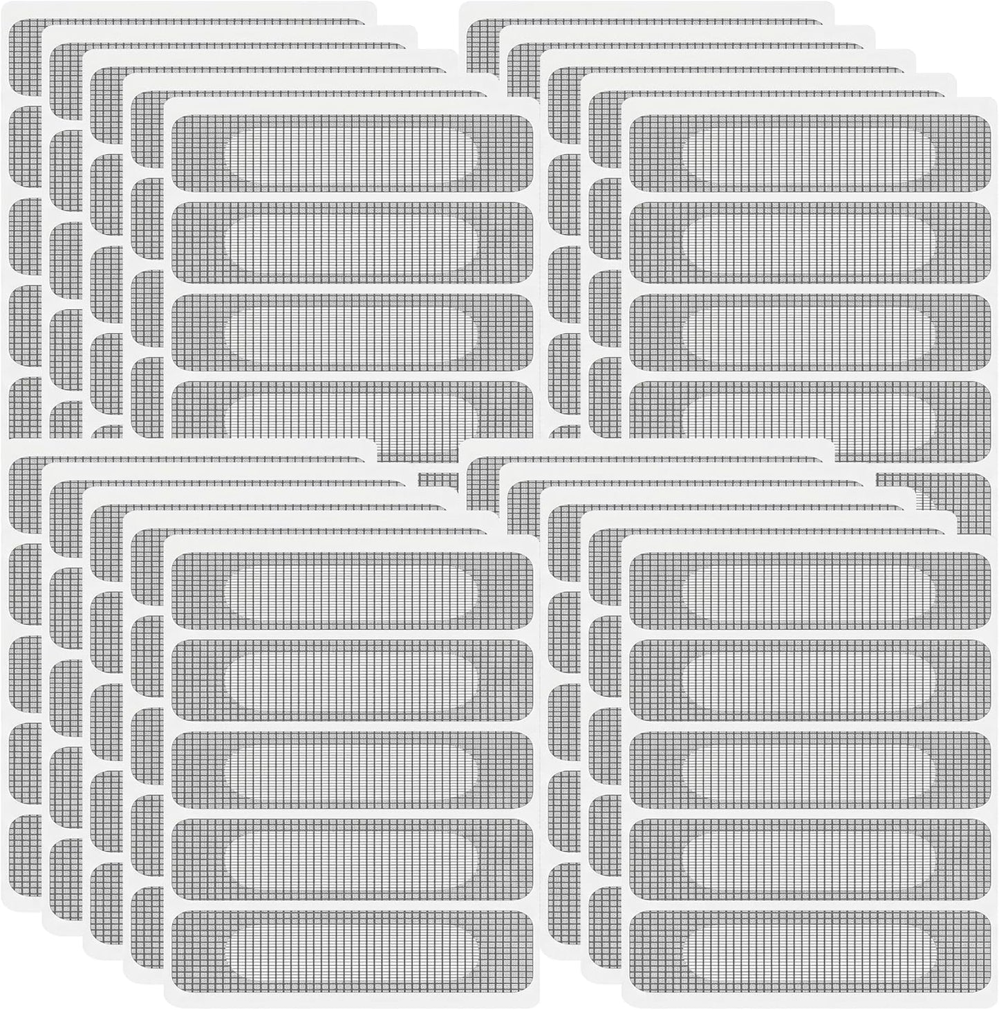Screen Patch Repair Kit 100PCS Self-Adhesive Window Screen Repair Tape Gray Breathable Mesh for Door Drain Holes Window Tape Patch Mesh Repa