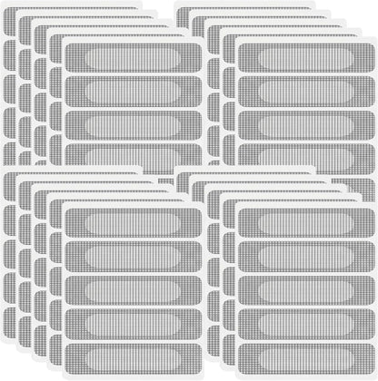 Screen Patch Repair Kit 100PCS Self-Adhesive Window Screen Repair Tape Gray Breathable Mesh for Door Drain Holes Window Tape Patch Mesh Repa