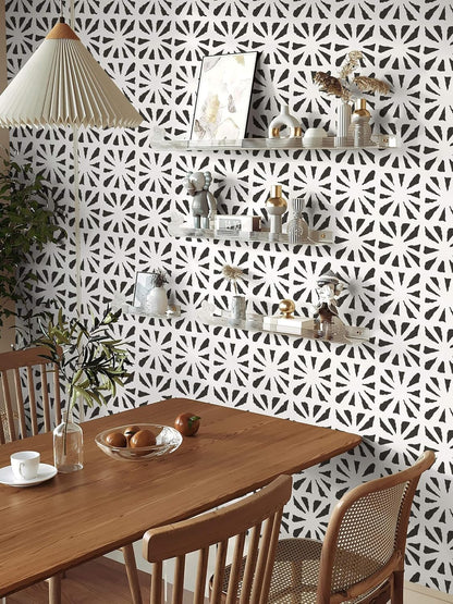 Dimoon 17.3" X 78.7" Peel and Stick Wallpaper Floral Contact Paper Boho Beige White Renter Friendly Natural Wall Paper Waterproof Removable Self Adhesive Wallpaper for Bedroom Livingroom Vinyl Roll