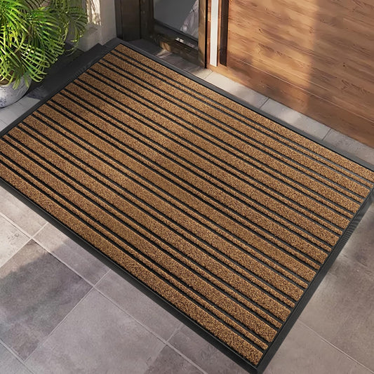 BEHERO Door Mat Outdoor Entrance, 30.5"x17" Extra Durable Front Door Mat Outside, Heavy Duty Welcome Mat for Outside Entry, Back Door Mats Non Slip, Waterproof All-Season Doormats, Yellow