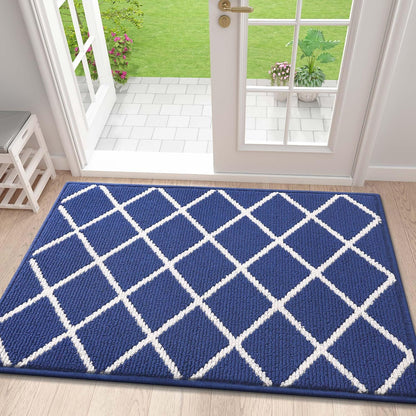 Finchitty Indoor Door Mat, Dirt Resistant and Absorbent, Low-Profile, Non-Slip, Washable Inside Floor Mats for Front Door, Back, and Entrance, 32" x 20", Grey