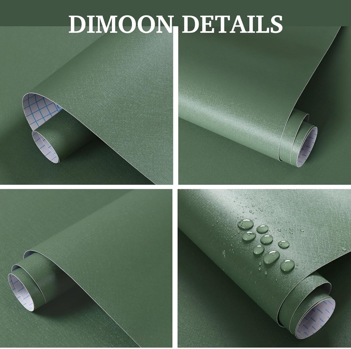 Dimoon 17.7''x118'' Peel and Stick Wallpaper White Contact Paper for New Environmentally Friendly Materials Thickening Upgrade Embossed Renter Friendly Wall Paper Modern Vinyl Wrap Countertop Bedroom