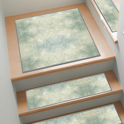 Non Slip Stair Treads for Wooden Steps, 15 Pack 8"x30" Washable Carpet | 8x30 in soft chenille polyester stair treads with reusable TPE backing for indoor wood stairs, dogs, kids, and seniors