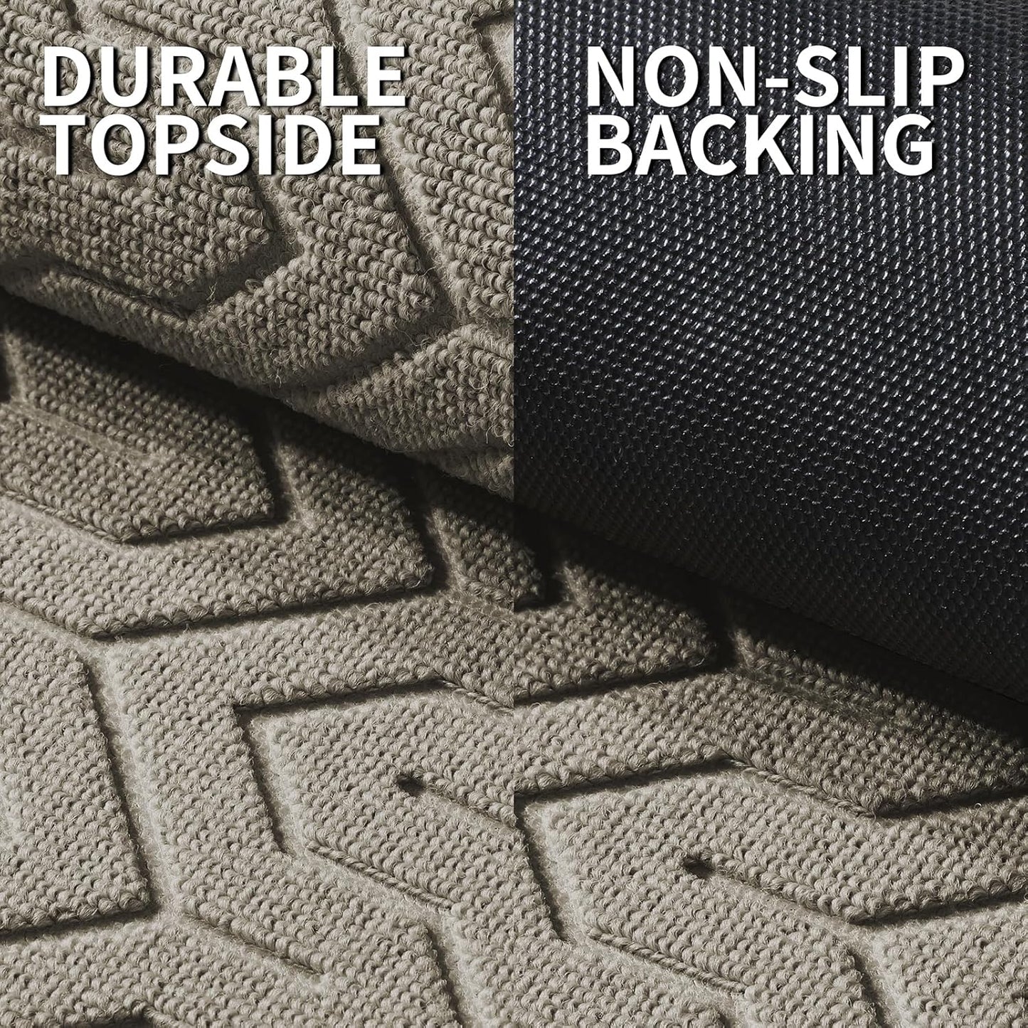 Yimobra Front Door Mat Outside Entrance 29.5x17, Waterproof Heavy Duty Outdoor Mats for Front Door, Non Slip Rubber Entry Mat for Garage Patio Indoor, Grey