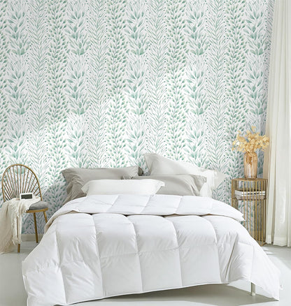 Safiyya Peel and Stick Wallpaper Boho Modern Beige Leaf Contact Paper Peel and Stick Wall Paper Self Adhesive Removable Wallpaper for Bedroom Bathroom Vinyl Roll 78.7"x17.3"