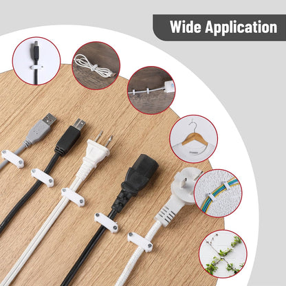 Bates- Cable Clips with Steel Nails, 200 pcs, White, Large, 2-Nail Cord Clips for Wires on Wall, Cable Wall Clip, Wire Wall Clips, Cable Wire Clips, Coaxial Cable Clips, Cord Wall Clip