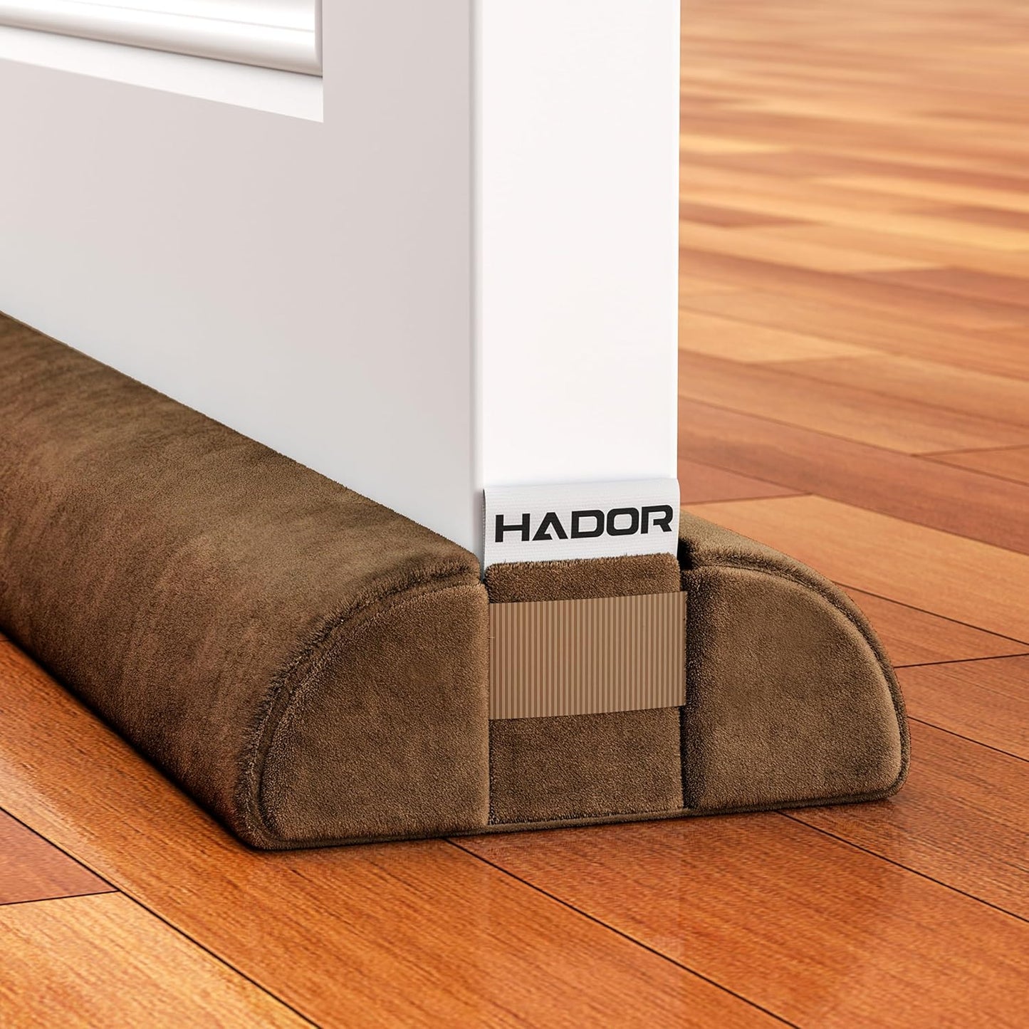 HADOR Door Draft Stopper for Bottom of Door, 36 Inch Under Draft Air Noise Light Blocker 30"- 36" Double Side Triangle Soundproof Sweep Filler Seal Gap up to 1.7" for Patio Sliding Door Guard, Grey