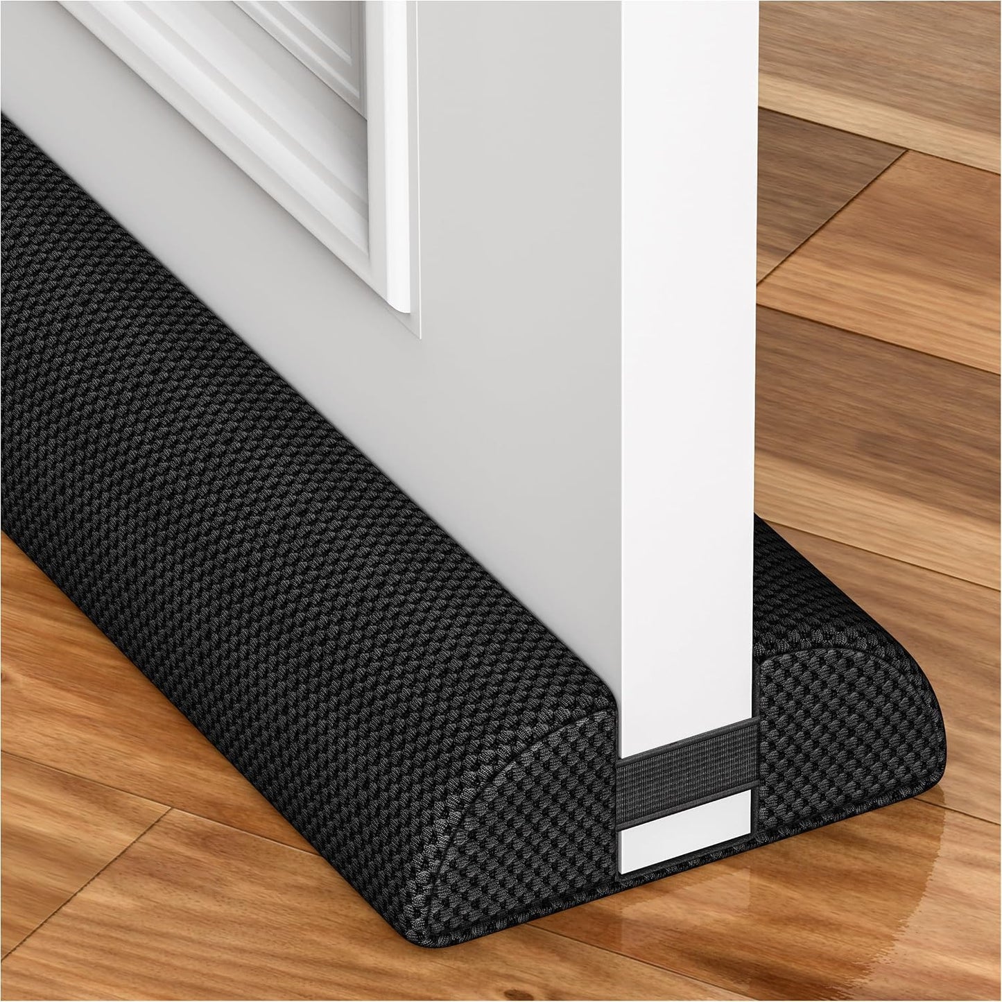 HADOR 30 Inches Door Draft Stopper - 24"-30" Adjustable, Seals 0.5"-1.7" Gaps | Blocks Drafts/Noise/Pet Hair | No Permanent Adhesive, Machine Washable, Grey