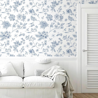 Safiyya Peel and Stick Wallpaper Floral Green and White Leaf Contact Paper for Cabinets 17.3"x 78.7" Self Adhesive Removable Wallpaper for Bathroom Renter Friendly Wall Paper Vinyl Roll