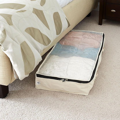 Household Essentials Cedarline 6‑Shelf Hanging Closet Organizer in Heavy‑Duty Cotton Canvas, Cream
