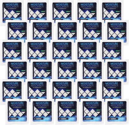 Zarpax Moisture Absorber Sachets Fresh Cotton 1.4 oz/40g - Remove Excess Moisture In Air & Odor - Desiccant Dehumidifier for Closet, Drawer, Safe, Storage - Dampness & Humidity Control - Set of 8