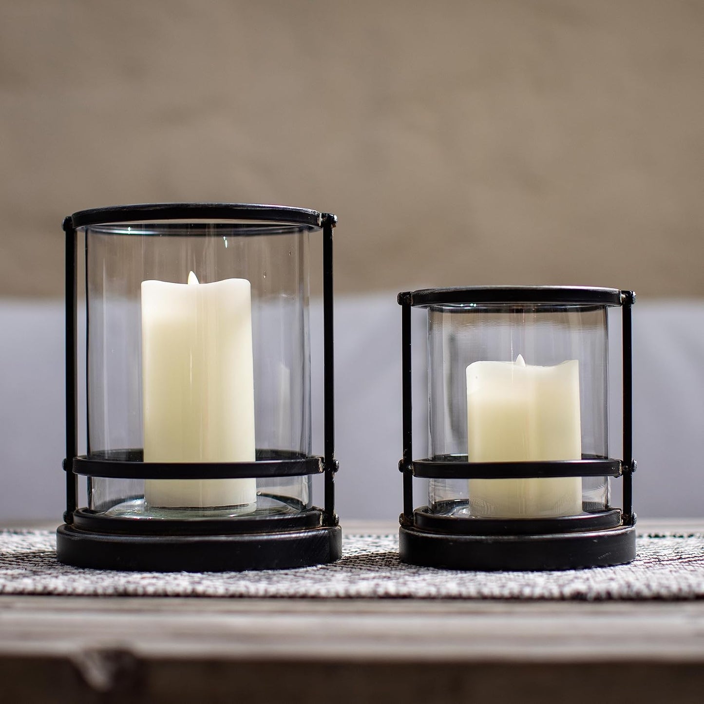 Stonebriar 6 Count White Real Wax 3x3 Flameless LED Pillar Candles with Remote and Timer