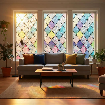 Frosted Privacy Window Film - Two-Way Blur Effect, Maximum Light Transmission, Static Cling No Glue, Easy Cut for Bathroom, Bedroom, Shower Room, Glass Doors (Frosted White, 17.5"x 78.7")