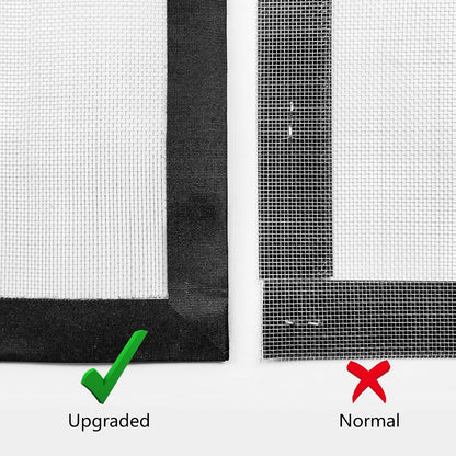 Window Screen DIY Hook and Loop Edging Tape for Net Mesh Screen Self Adhesive Edging Strips (20'Black)
