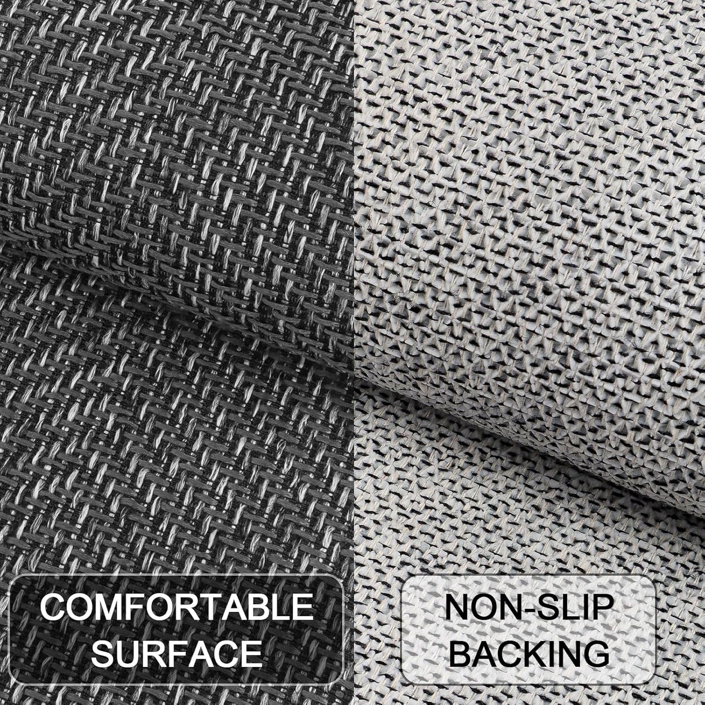 Ultra Thin Indoor Door Mat 24"x36", Washable Door Mat Indoor Entrance, Non Slip Rubber Backing Doormat Low-Profile Inside Entryway Mat, Unique Herringbone Design Entry Mat, Khaki (FOLD)